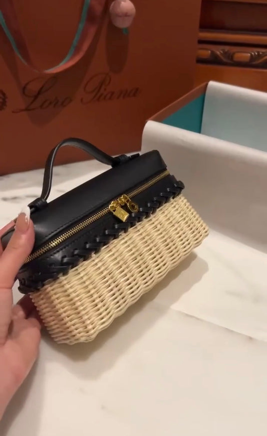 Loro Piana Wicker L23 Bag with Brand Box