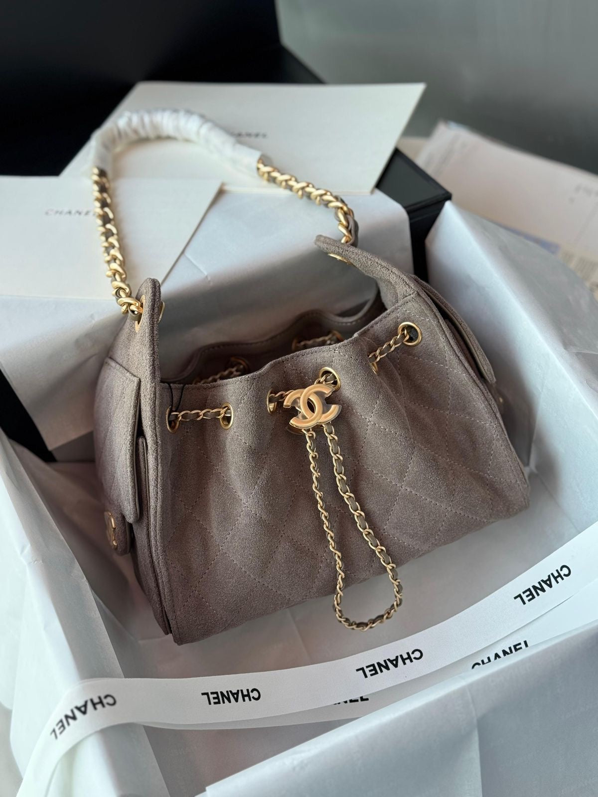 CHANEL 25 Mini with Brand Box - Suede