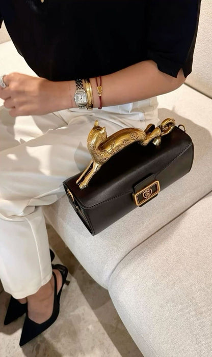 Lanvin Rateau Pencil Cat leather Bag