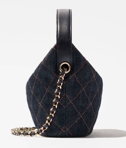 CHANEL Classic Clutch Denim with Complete Packging