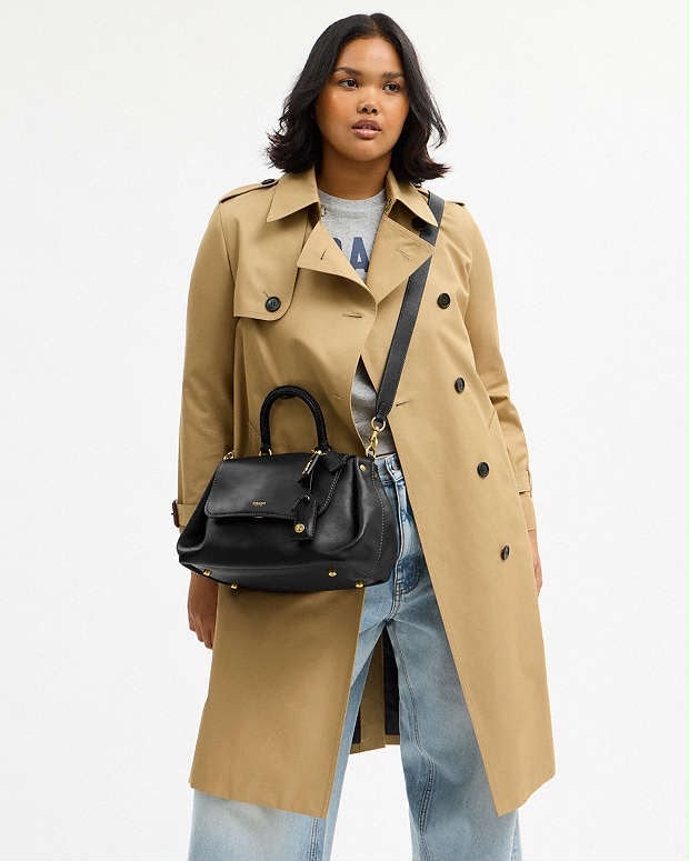 Coach Slouchy Rogue Top Handle Bag with Brand Box - Genuine Leather