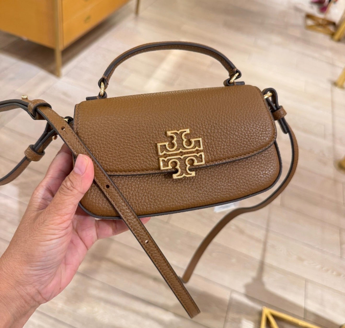 Tory Burch Britten Top Handle Small with Brand Box- Pink