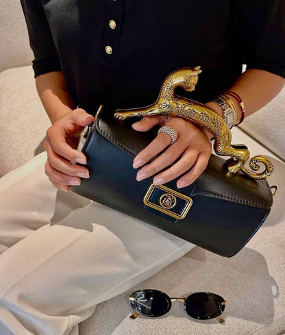 Lanvin Rateau Pencil Cat leather Bag