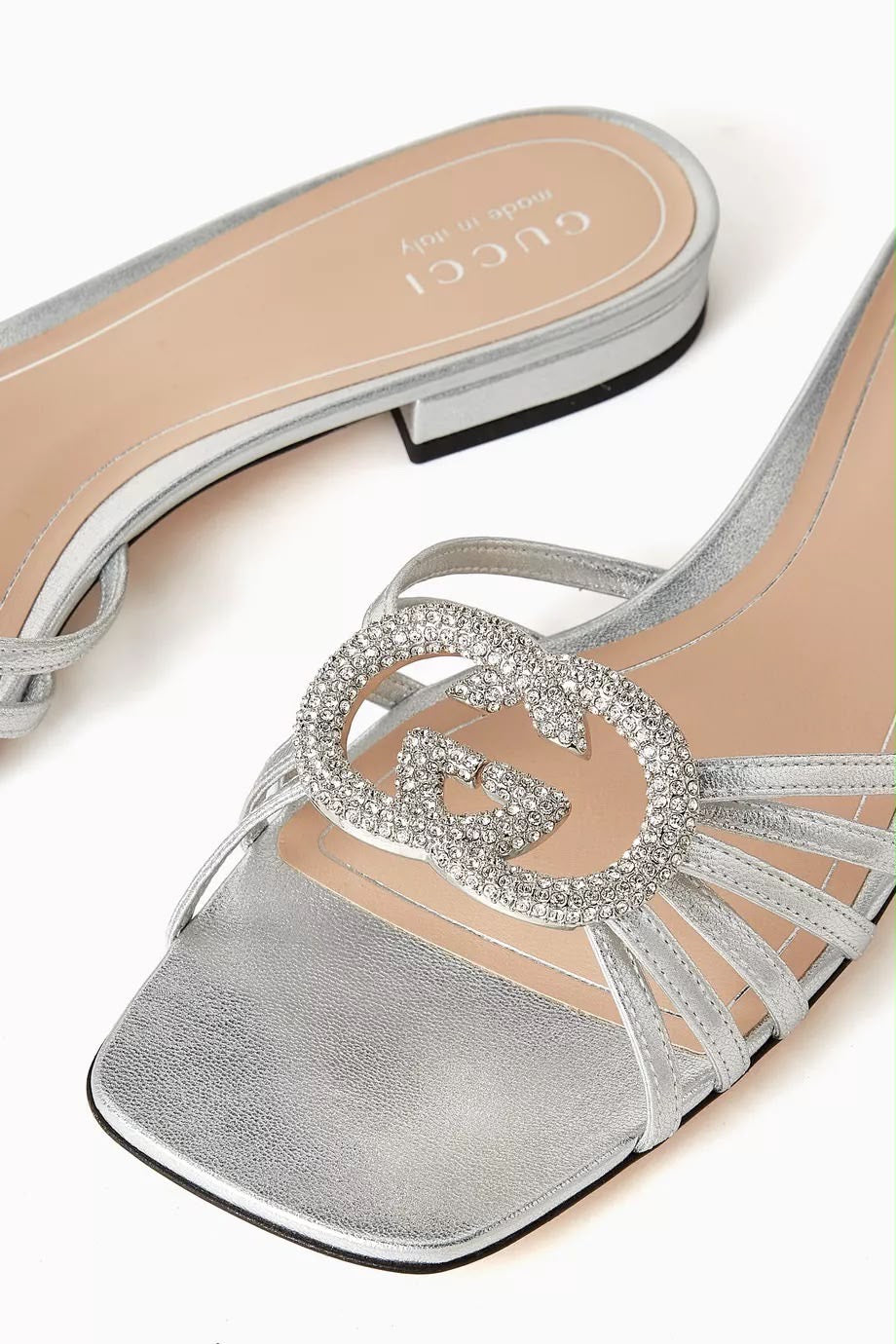 Gucci Interlocking Crystal Embellished Flat with Brand Box