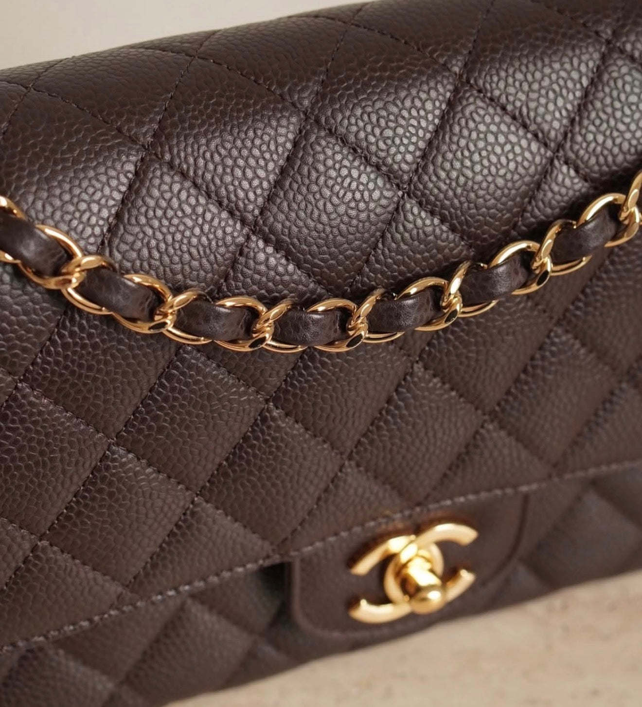 CHANEL Classic with Brand Box- Genuine Leather