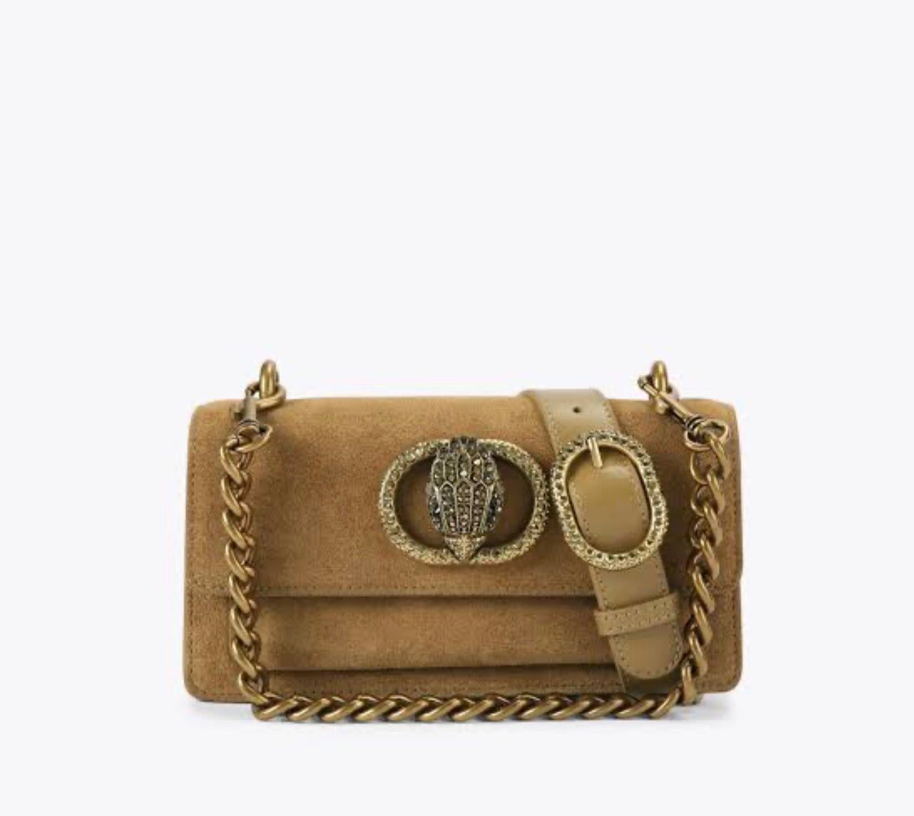 Kurt Geiger London Chelsea East West Bag Small with Brand Box- Suede