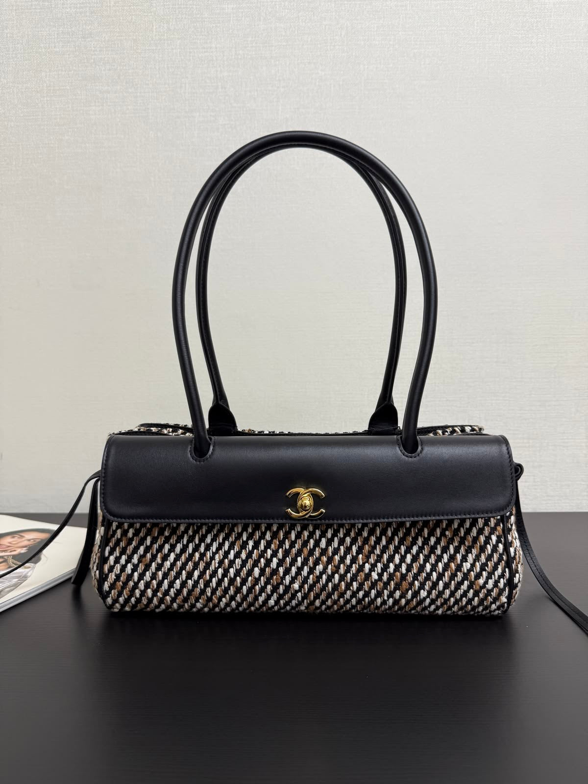 CHANEL Vintage Cerf Small Tote with Brand Box