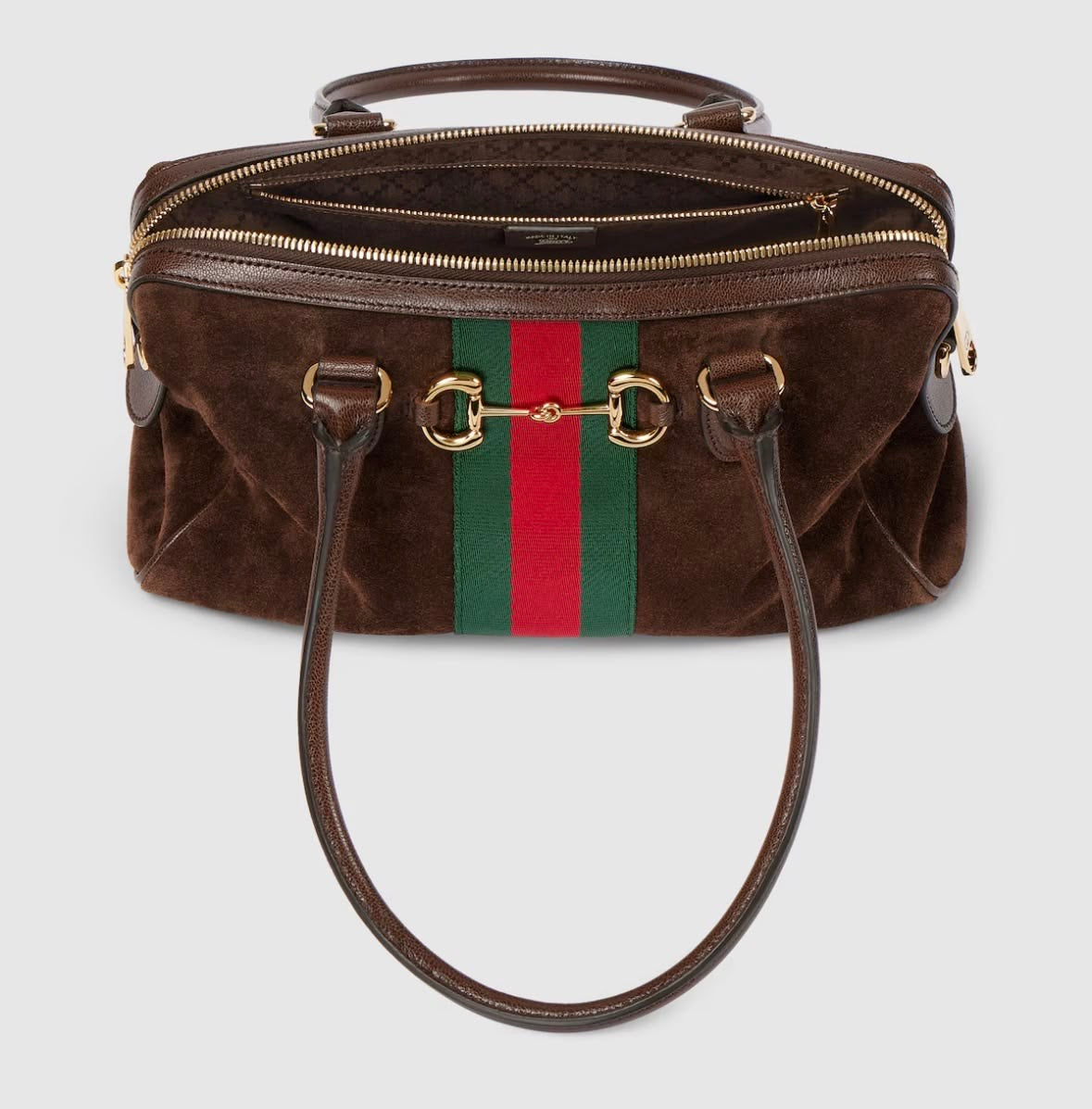 Gucci Borsetto Boston Suede Bag with Brand Box