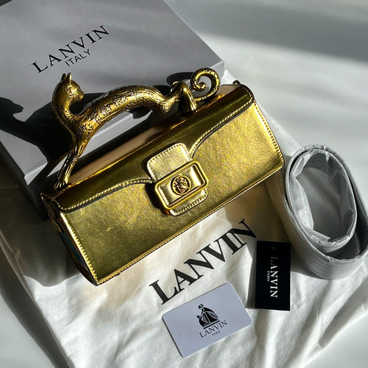 Lanvin Rateau Pencil Cat leather Bag