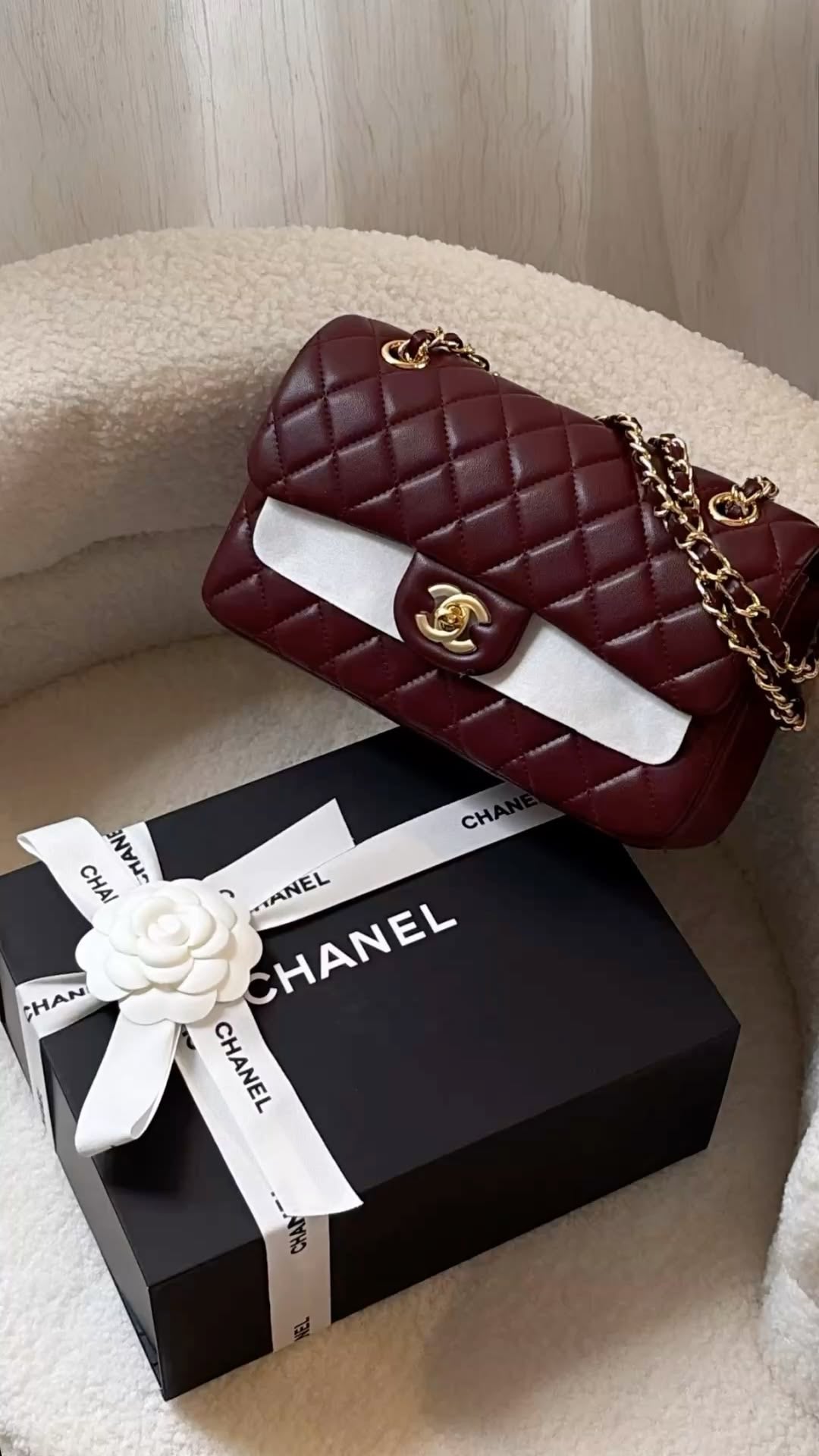 CHANEL Classic with Brand Box- Genuine Leather