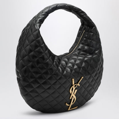 YSL Icare Shoulder Bag in black Quilted Leather