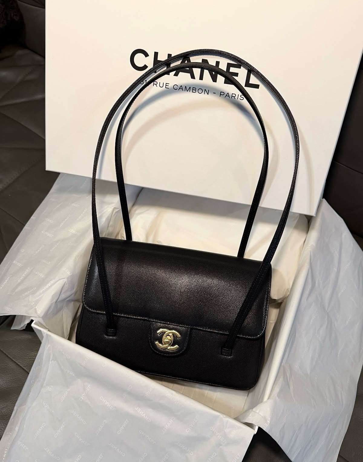 CHANEL Small Preppy Bag with Brand Box