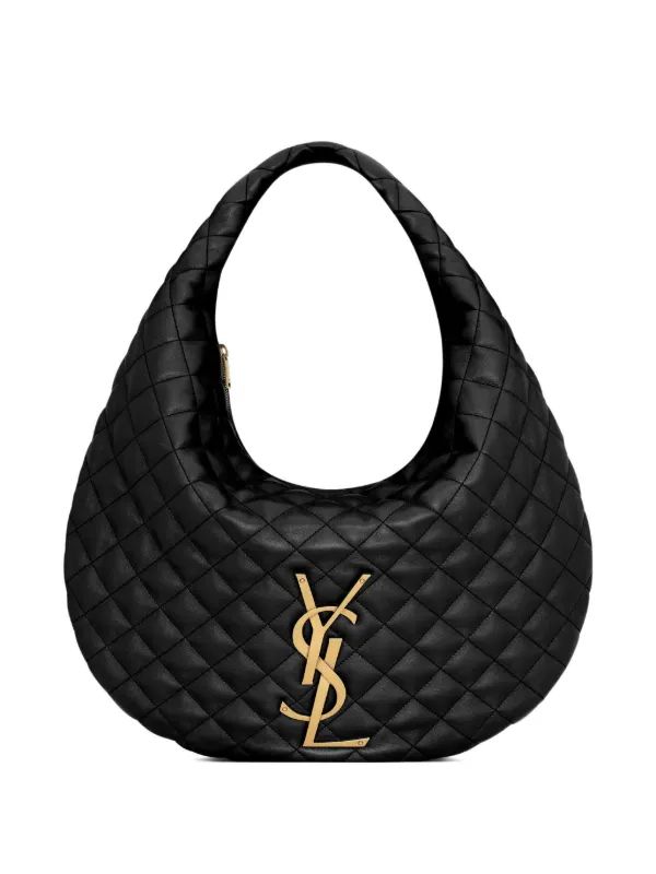 YSL Icare Shoulder Bag in black Quilted Leather