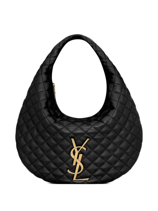 YSL Icare Shoulder Bag in black Quilted Leather