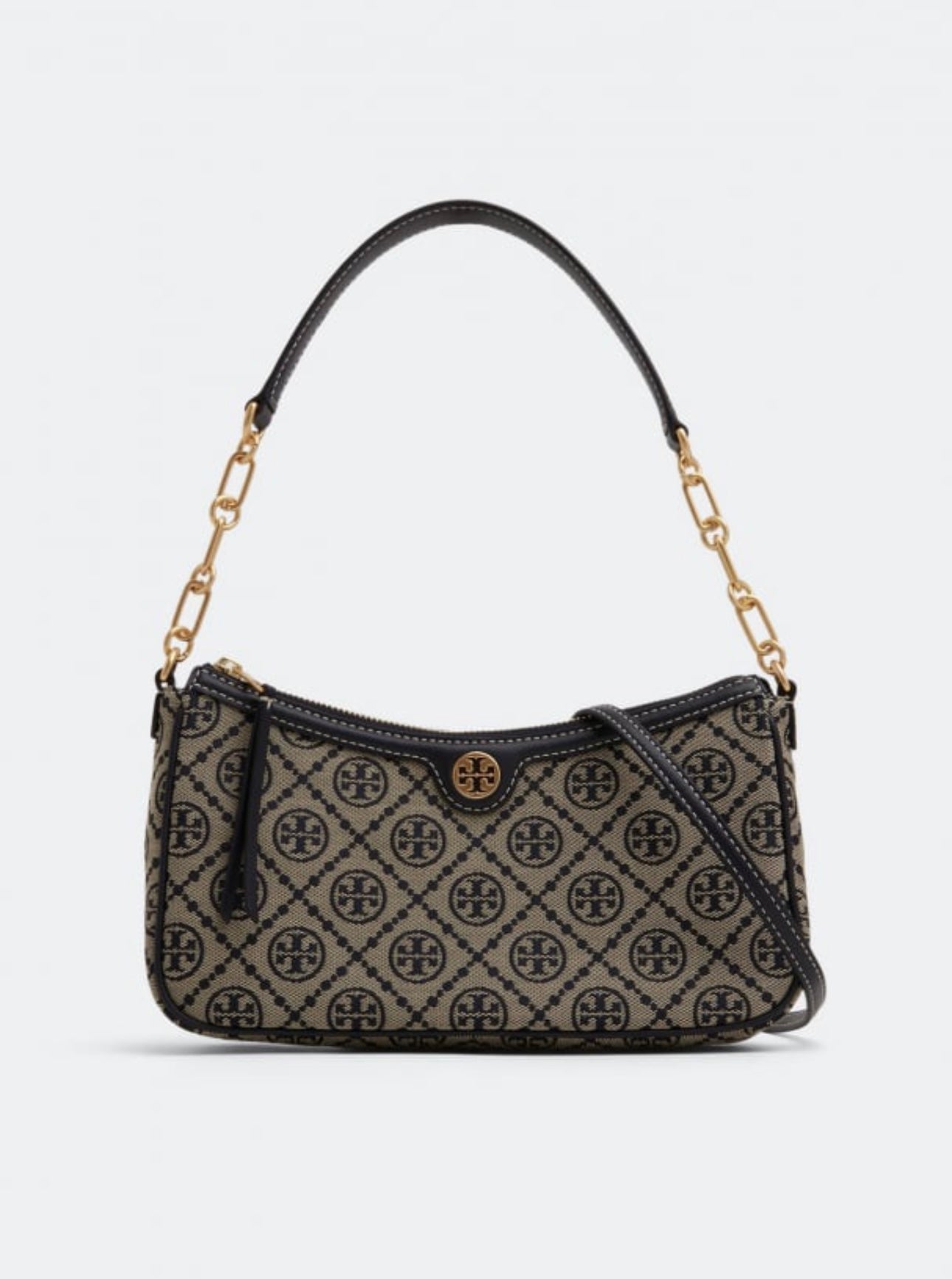 Tory Burch T Monogram Jacquard Studio Shoulder Bag with Brand Box