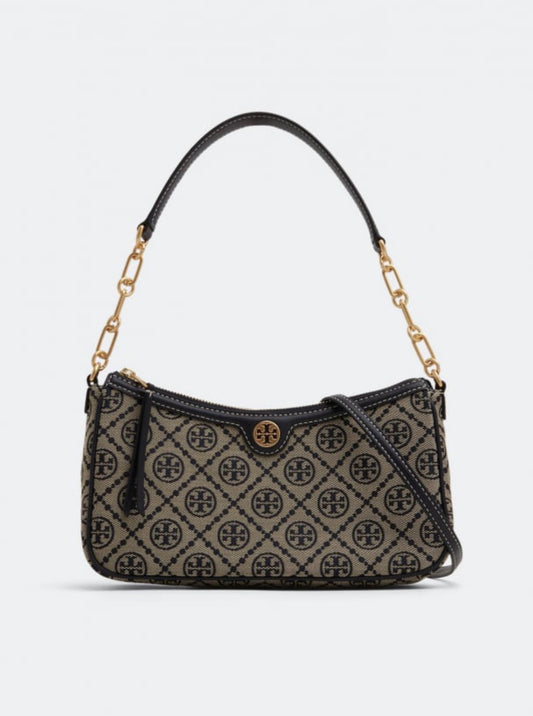 Tory Burch T Monogram Jacquard Studio Shoulder Bag with Brand Box