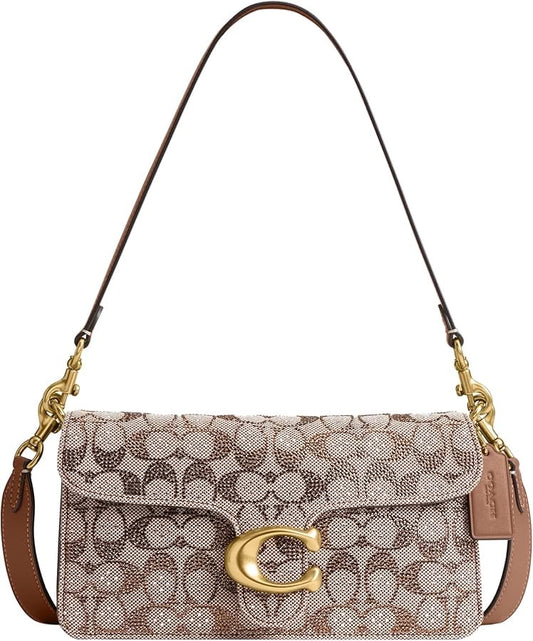 Coach Tabby 26 Crystal Signature Canvas Jacquard with Brand Box