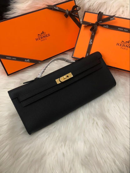 Hermes Kelly Cut Clutch with Brand Box