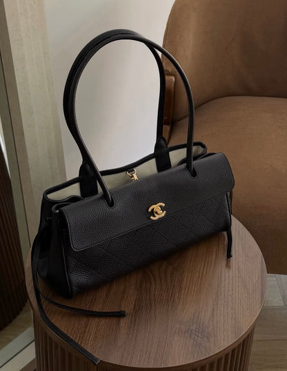 CHANEL Vintage Cerf Small Tote with Brand Box- Genuine Leather