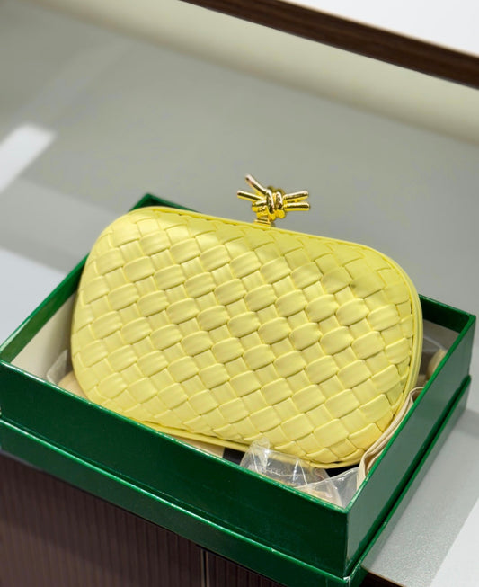Bottega Veneta Knot Minaudiere Clutch with Brand Box