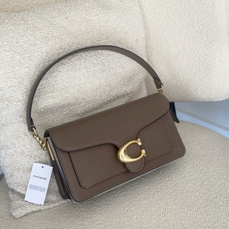 COACH Tabby 26 Bag with Brand Box- Genuine Leather- Dark Stone