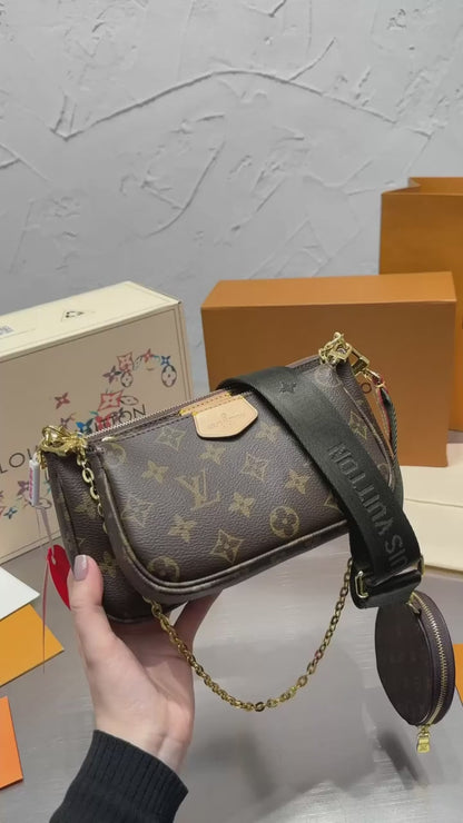 LOUIS VIUTTON Cross Body Bag with Brand Box- Green Strap